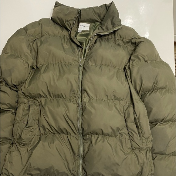 Fashion Nova Men's Khaki Puffer Jacket - Picture 1 of 4